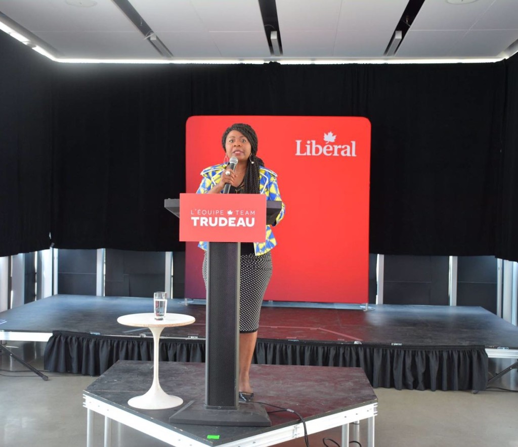 Viviane Minko, Président des politiques à la Pointe-de l’île du PLC (Parti Libéral du Canada), de la Commission des Femmes du PLC (Q) et leader de l'équipe Trudeau de ladite circonscription.